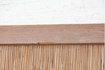 ヴィンテージ建具　昭和中期　幅狭　魚と竹の意匠が涼やかな夏戸2枚セット　(R-089159)