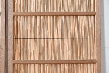 ヴィンテージ建具　昭和中期　幅狭　シンプルデザインの夏戸2枚セット　(R-089160)