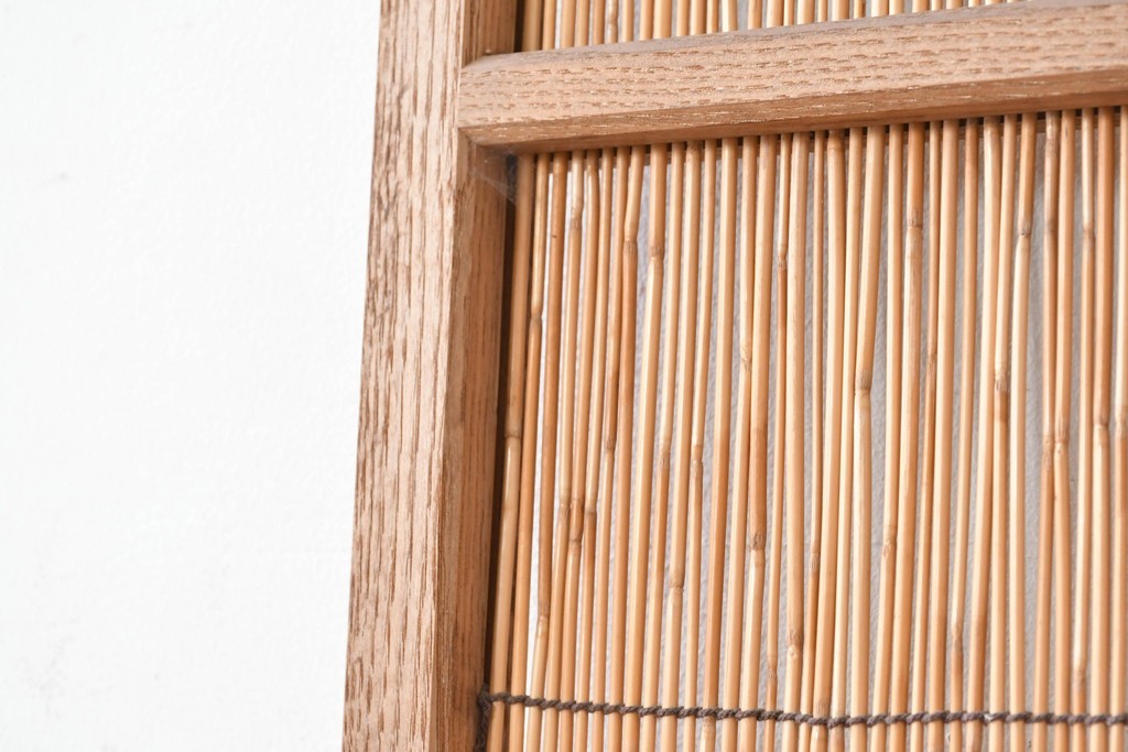 ヴィンテージ建具　昭和中期　幅狭　シンプルデザインの夏戸2枚セット　(R-089160)