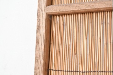ヴィンテージ建具　昭和中期　幅狭　シンプルデザインの夏戸2枚セット　(R-089160)