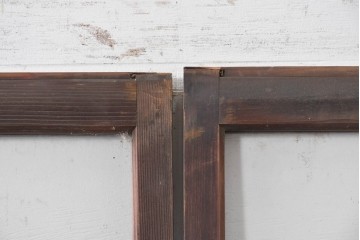 アンティーク建具　昭和初期から昭和中期　レトロなガラス戸4枚セット　(R-089162)