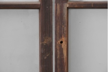 アンティーク建具　昭和初期から昭和中期　レトロなガラス戸4枚セット　(R-089162)