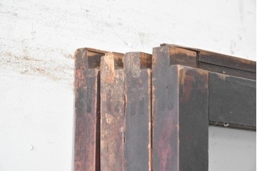 アンティーク建具　昭和初期から昭和中期　レトロなガラス戸4枚セット　(R-089162)