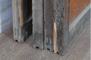アンティーク建具　昭和初期から昭和中期　レトロなガラス戸4枚セット　(R-089162)