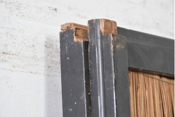 アンティーク建具　昭和初期から昭和中期　魚と竹の意匠が涼やかな夏戸2枚セット　(R-089165)