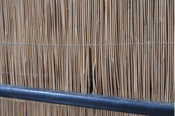 アンティーク建具　昭和初期から昭和中期　魚と竹の意匠が涼やかな夏戸2枚セット　(R-089165)