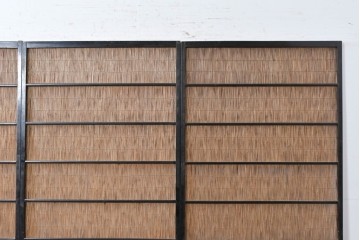 アンティーク建具　昭和初期から昭和中期　波千鳥の意匠が愛らしい夏戸4枚セット　(R-089166)