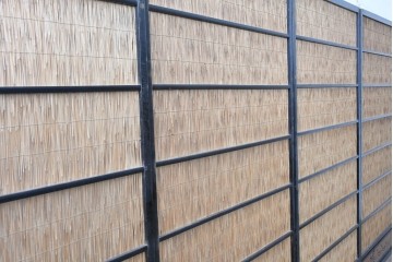 アンティーク建具　昭和初期から昭和中期　波千鳥の意匠が愛らしい夏戸4枚セット　(R-089166)