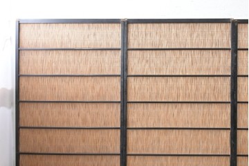 アンティーク建具　昭和初期から昭和中期　波千鳥の意匠が愛らしい夏戸4枚セット　(R-089166)