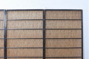 アンティーク建具　昭和初期から昭和中期　波千鳥の意匠が愛らしい夏戸4枚セット　(R-089166)