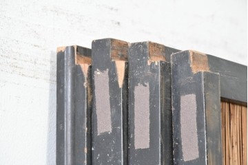 アンティーク建具　昭和初期から昭和中期　波千鳥の意匠が愛らしい夏戸4枚セット　(R-089166)