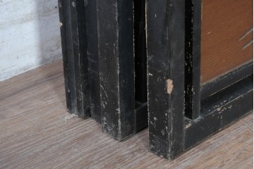 アンティーク建具　昭和初期から昭和中期　波千鳥の意匠が愛らしい夏戸4枚セット　(R-089166)