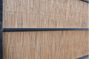 アンティーク建具　昭和初期から中期　二匹の魚の意匠が涼やかな夏戸2枚セット　(R-089168)