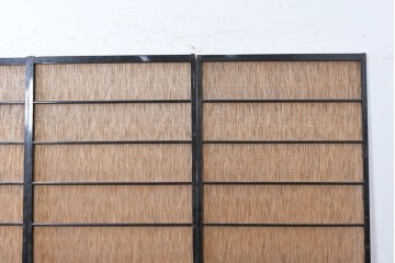 アンティーク建具　昭和初期から中期　涼やかな素材感と波千鳥の意匠が魅力の夏戸4枚セット　(R-089169)
