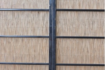 アンティーク建具　昭和初期から中期　涼やかな素材感と波千鳥の意匠が魅力の夏戸4枚セット　(R-089169)