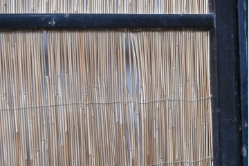 アンティーク建具　昭和初期から中期　涼やかな素材感と波千鳥の意匠が魅力の夏戸4枚セット　(R-089169)
