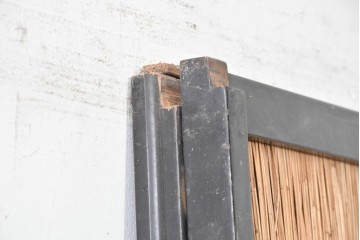アンティーク建具　昭和初期から中期　波千鳥の意匠が粋な夏戸2枚セット　(R-089170)