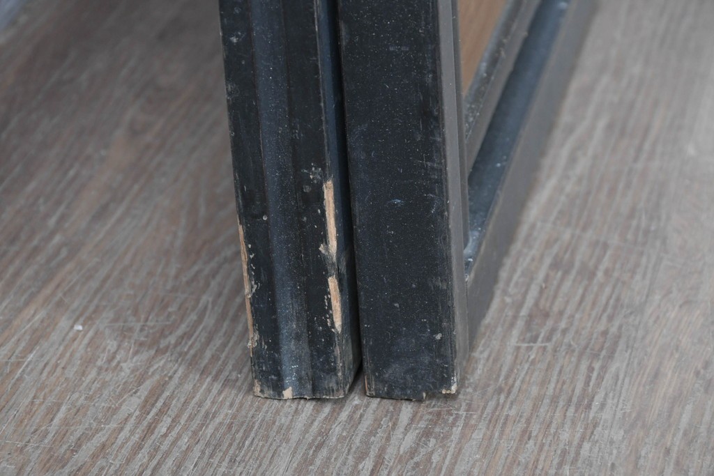 アンティーク建具　昭和初期から中期　波千鳥の意匠が粋な夏戸2枚セット　(R-089170)