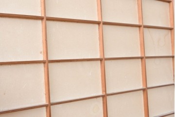 アンティーク建具　昭和初期から昭和中期　上手物!　変わり格子入りの障子戸4枚セット　(R-089171)