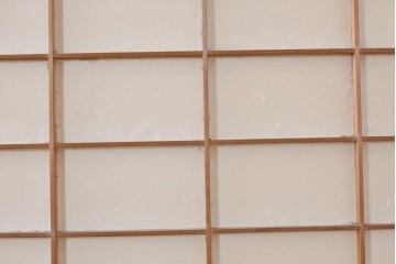 アンティーク建具　昭和初期から昭和中期　上手物!　変わり格子入りの障子戸4枚セット　(R-089171)