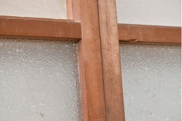 アンティーク建具　昭和初期から昭和中期　上手物!　変わり格子入りの障子戸4枚セット　(R-089171)