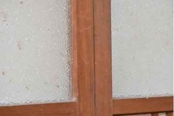 アンティーク建具　昭和初期から昭和中期　上手物!　変わり格子入りの障子戸4枚セット　(R-089171)