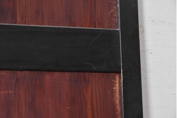 アンティーク建具　明治から大正期　重厚な色合いの帯戸2枚セット　(R-089173)
