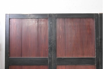 アンティーク建具　明治期　重厚な色合いの帯戸4枚セット　(R-089174)