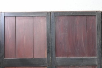 アンティーク建具　明治期　重厚な色合いの帯戸4枚セット　(R-089174)