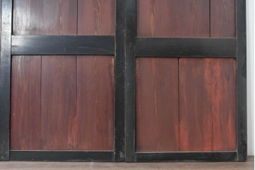 アンティーク建具　明治期　重厚な色合いの帯戸4枚セット　(R-089174)