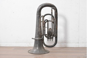 イギリスアンティーク　英国救世軍(Salvation Army)のブラスバンドで使われていた金管楽器　※ディスプレイ用　(R-089175)