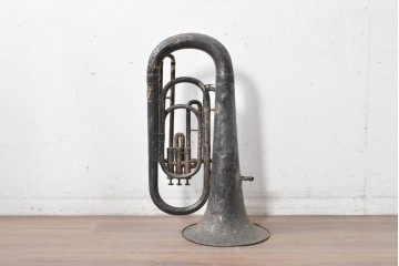 イギリスアンティーク　英国救世軍(Salvation Army)のブラスバンドで使われていた金管楽器　※ディスプレイ用　(R-089175)