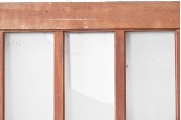 ヴィンテージ建具　昭和中期　縦格子デザイン　素朴な木味の玄関戸1枚　(R-089180)