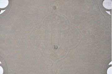 【簡易リペア限定品】　フランスアンティーク　高級品!!　真鍮無垢　細部まで凝った造りの譜面台　(R-089181)