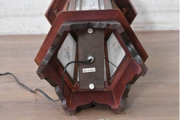 中古　韓国製　六角形屋根　伝統建築デザインの置き型照明　(R-089187)