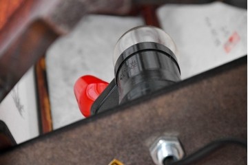 中古　韓国製　六角形屋根　伝統建築デザインの置き型照明　(R-089189)