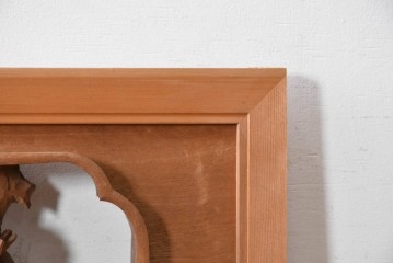 ヴィンテージ建具　昭和後期　井波彫刻　青雲作　力強い松図が見事な欄間2枚セット　(R-089198)