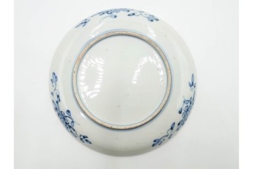 江戸期　古伊万里　染錦　直径約20cm(6.6寸)　鹿紅葉図が華やかな中皿　(R-089204)