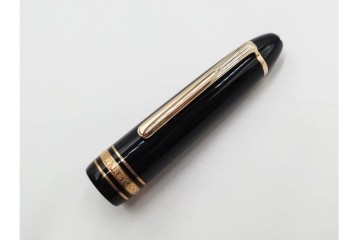 ドイツ　MONTBLANC(モンブラン)　マイスターシュテュック146　14K(14金)　艶やかなブラック軸が上品な万年筆　ケース付き　(R-089205)