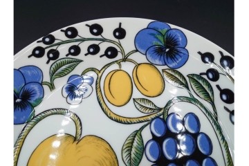ARABIA FINLAND(アラビア フィンランド)　paratiisi(パラティッシ)　色鮮やかな果実と花々が描かれたボウル・プレート3枚セット　(R-089211)