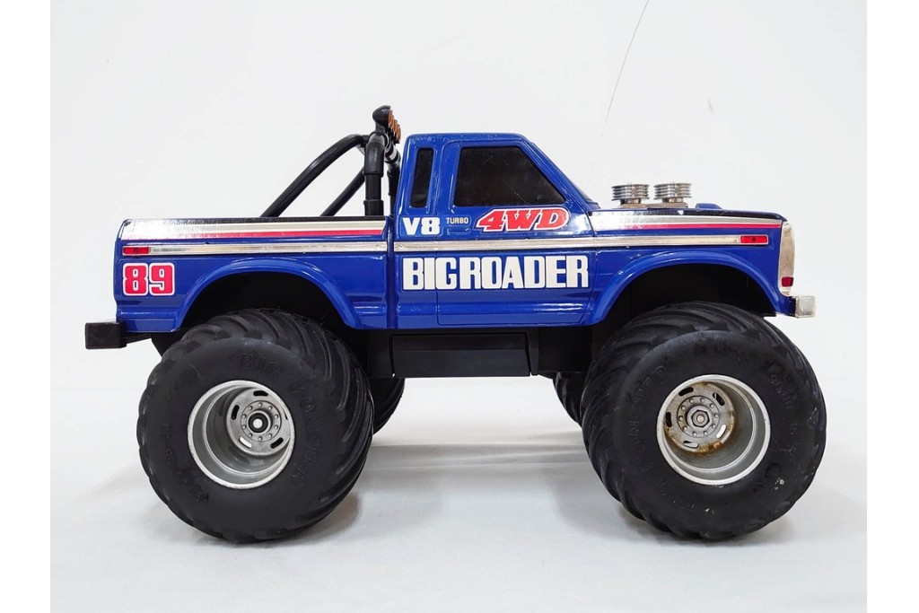 タイヨー(TAIYO)　4WD BIG ROADER(ビッグローダー)　レトロな青いピックアップトラックのラジコン　プロポ(コントローラー)・外箱付き　(R-089214)