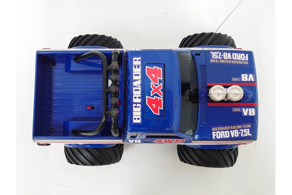タイヨー(TAIYO)　4WD BIG ROADER(ビッグローダー)　レトロな青いピックアップトラックのラジコン　プロポ(コントローラー)・外箱付き　(R-089214)