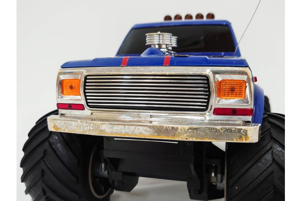 タイヨー(TAIYO)　4WD BIG ROADER(ビッグローダー)　レトロな青いピックアップトラックのラジコン　プロポ(コントローラー)・外箱付き　(R-089214)
