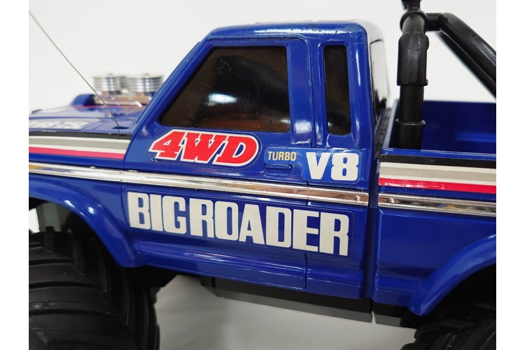タイヨー(TAIYO)　4WD BIG ROADER(ビッグローダー)　レトロな青いピックアップトラックのラジコン　プロポ(コントローラー)・外箱付き　(R-089214)