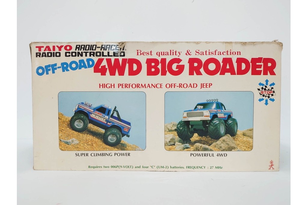 タイヨー(TAIYO)　4WD BIG ROADER(ビッグローダー)　レトロな青いピックアップトラックのラジコン　プロポ(コントローラー)・外箱付き　(R-089214)