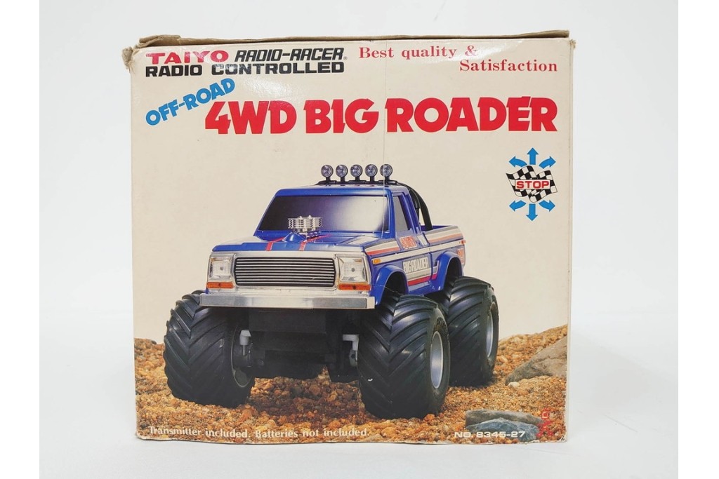 タイヨー(TAIYO)　4WD BIG ROADER(ビッグローダー)　レトロな青いピックアップトラックのラジコン　プロポ(コントローラー)・外箱付き　(R-089214)