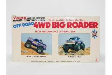 タイヨー(TAIYO)　4WD BIG ROADER(ビッグローダー)　レトロな青いピックアップトラックのラジコン　プロポ(コントローラー)・外箱付き　(R-089214)