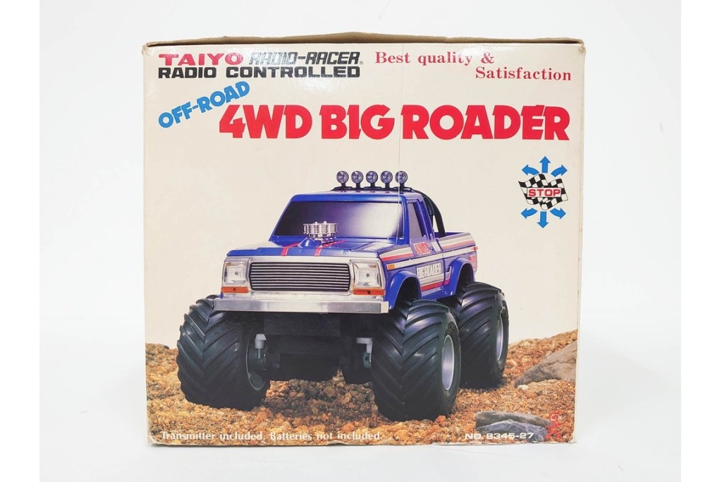 タイヨー(TAIYO)　4WD BIG ROADER(ビッグローダー)　レトロな青いピックアップトラックのラジコン　プロポ(コントローラー)・外箱付き　(R-089214)