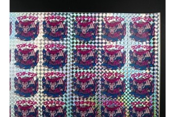 当時物　インクずれエラー　ビックリマン　悪魔VS天使シール　ワンダーマリア　パチ物のアンカットシート　(R-089217)