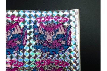 当時物　インクずれエラー　ビックリマン　悪魔VS天使シール　ワンダーマリア　パチ物のアンカットシート　(R-089217)